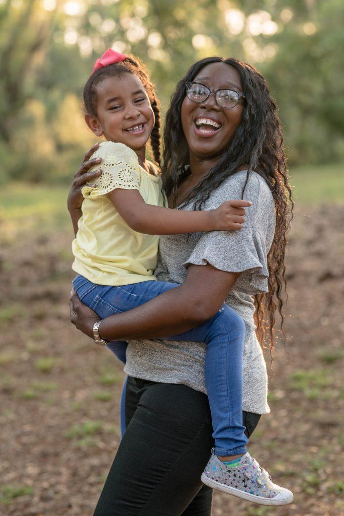 carrying child in good posture